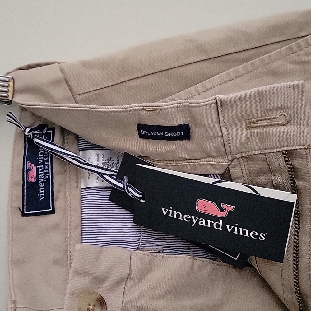 NWT Vineyard Vines 9" Stretch Breaker Short in Khaki Size 28 - Picture 4 of 12